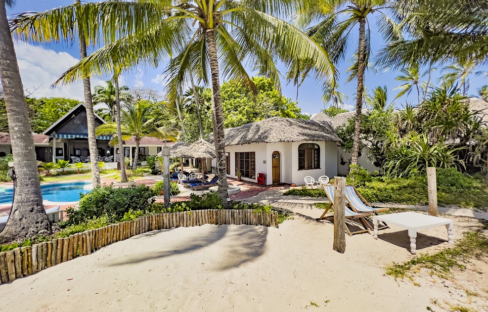 Lush tropical gardens at Asha Boutique Hotel