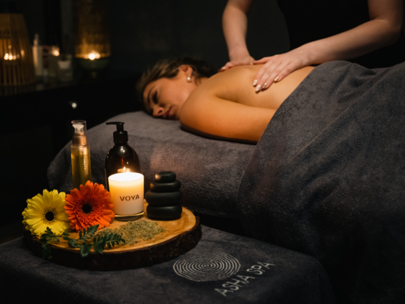 Massage therapist performing treatment